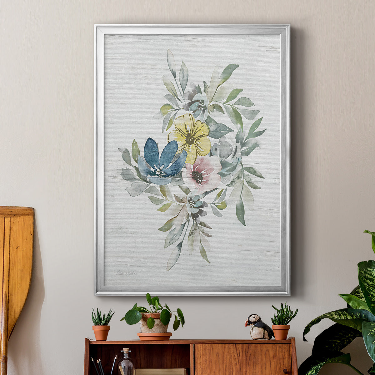 Spring Meadow Arrangement II - Modern Framed Canvas Print