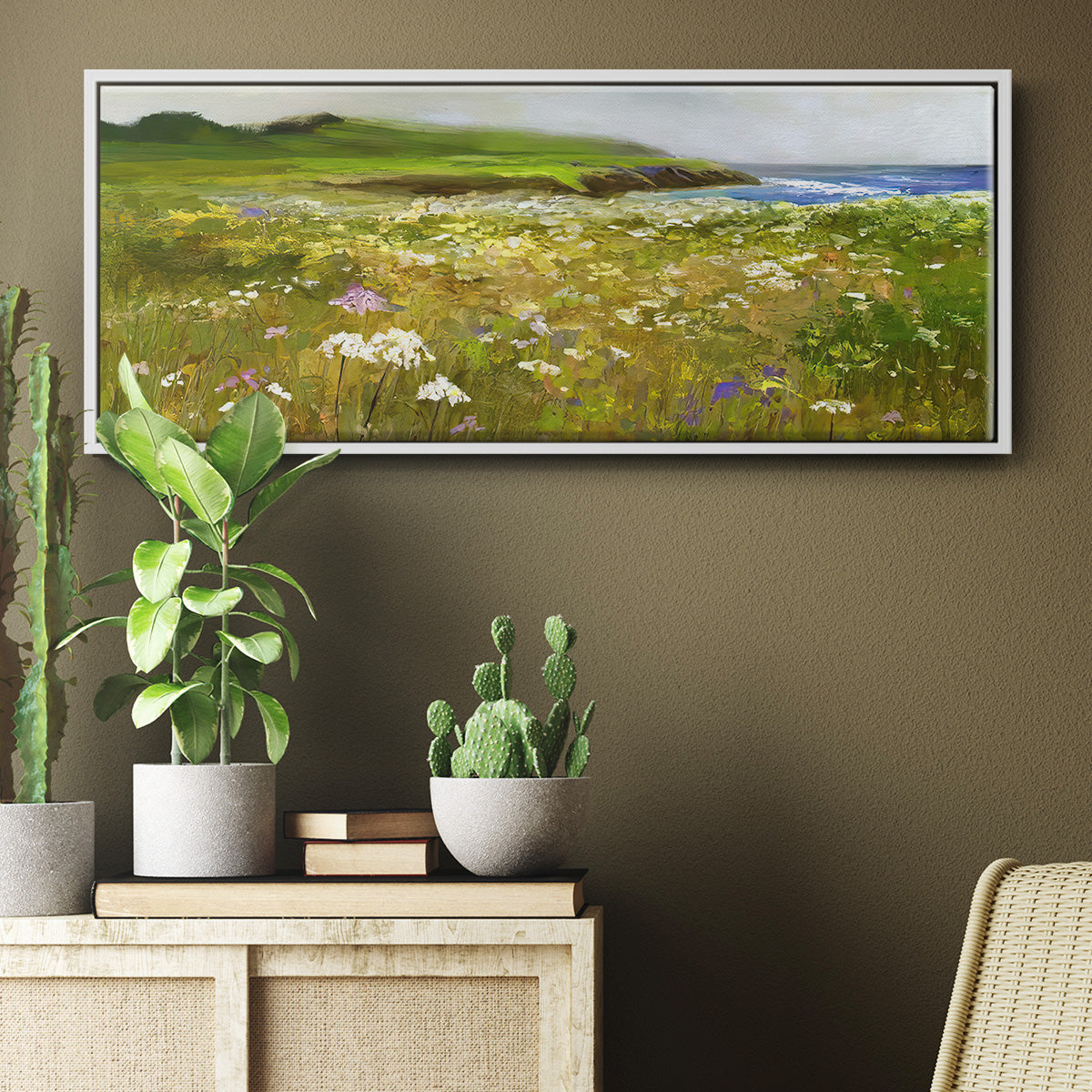 Montara Bluffs - Floater Framed Canvas Print