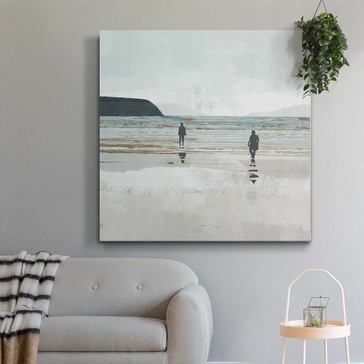 Beach Walking III-Premium Gallery Wrapped Canvas - Ready to Hang