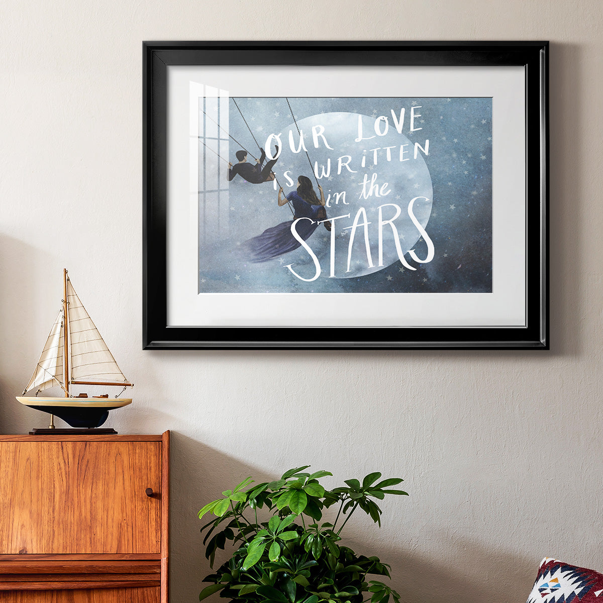 Celestial Love Collection A - Modern Framed Art Print