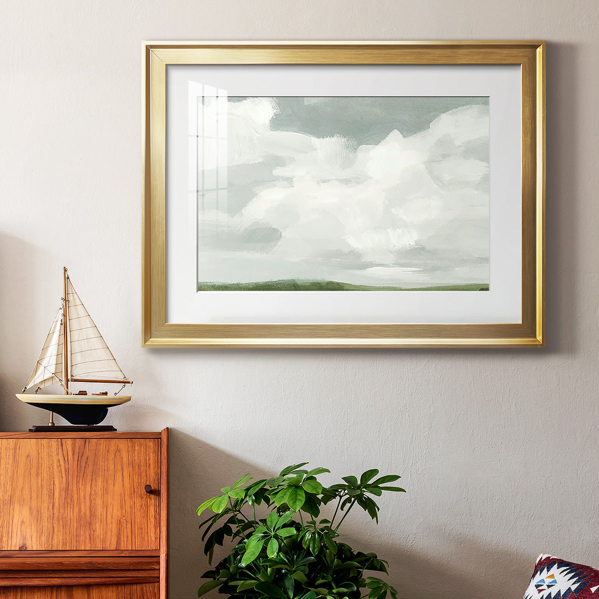 Gray Stone Sky I - Modern Framed Art Print