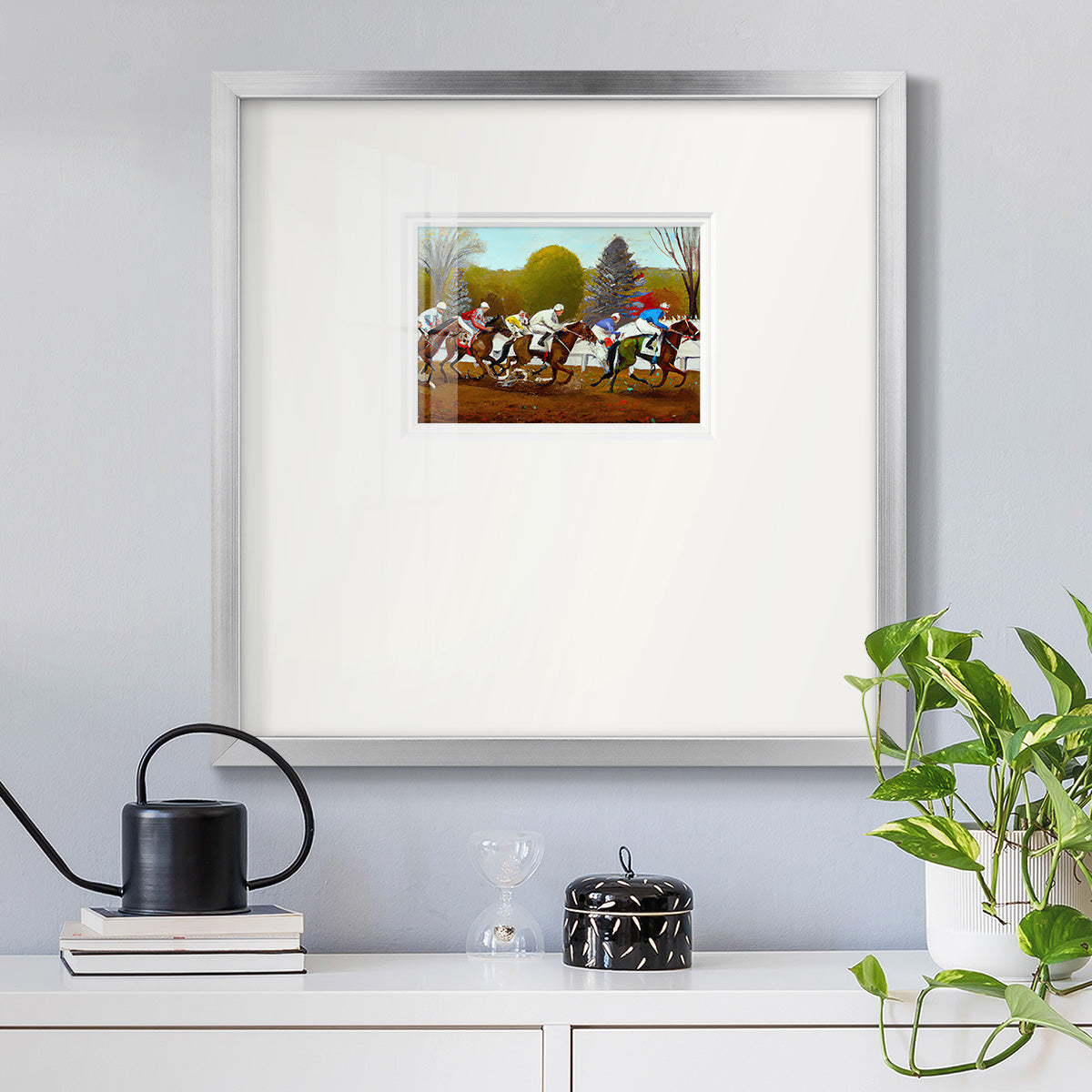 Day at the Race II Premium Framed Print Double Matboard