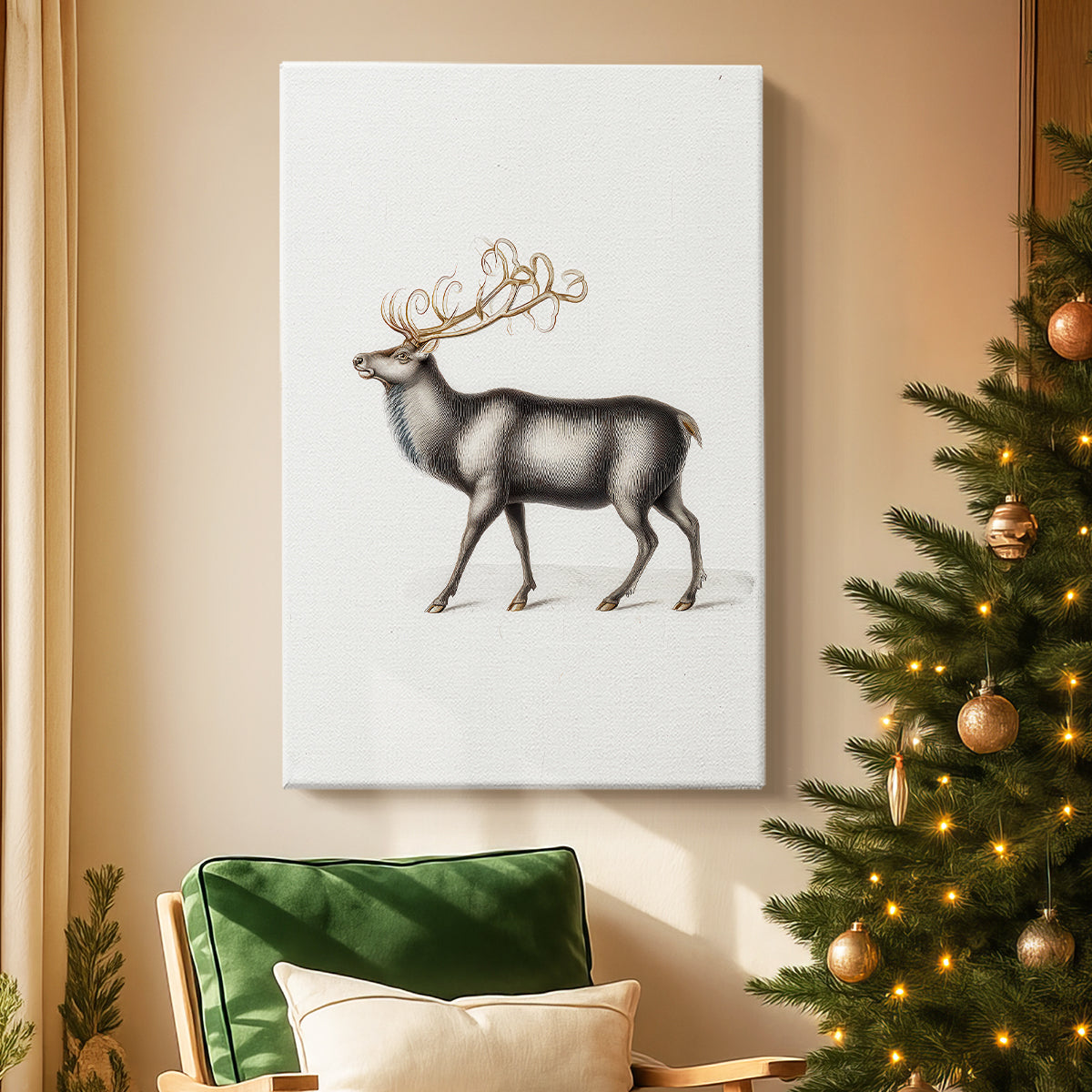 Lantern of Frostlit Blessing - Canvas Art Print