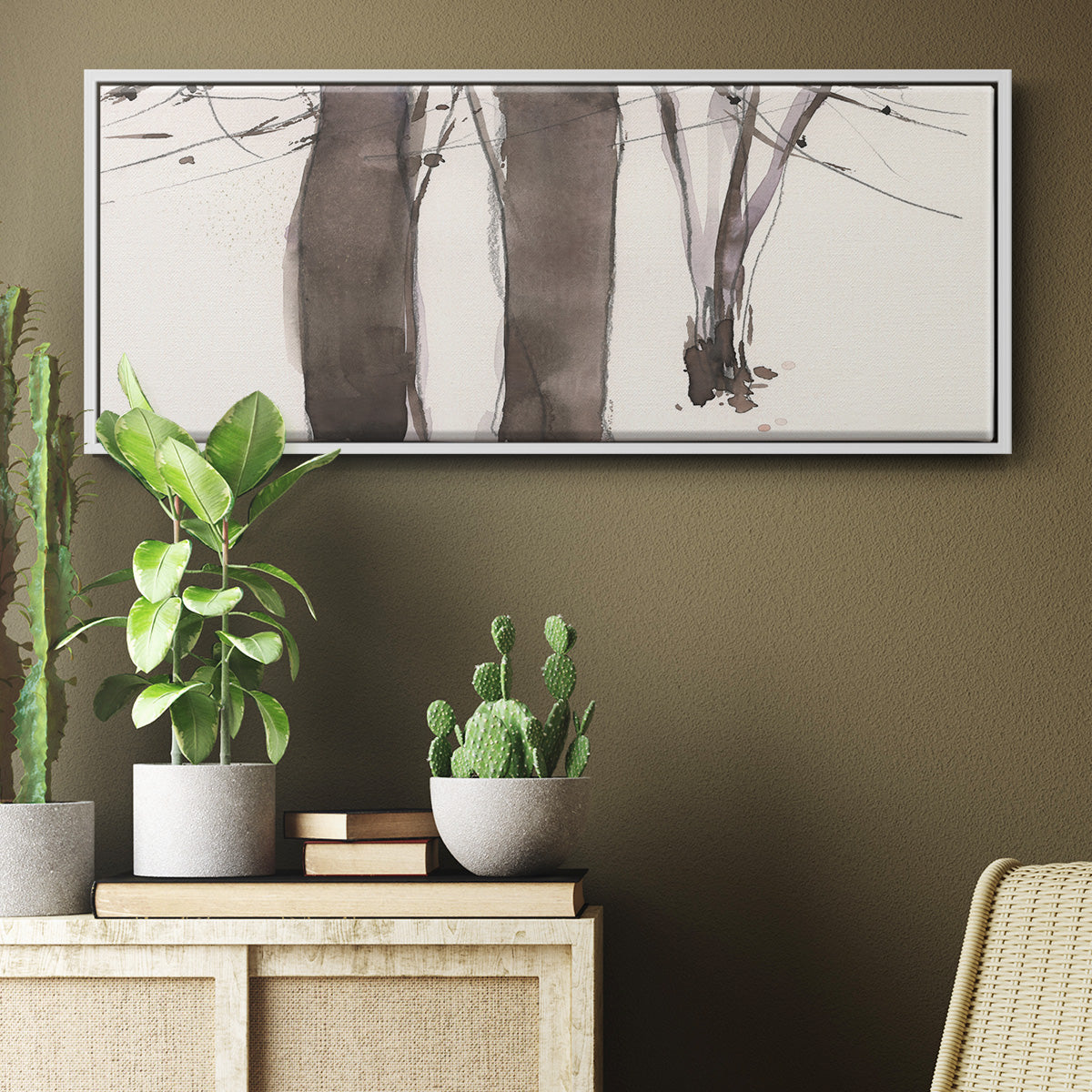 Under the Winter Tree II - Floater Framed Canvas Print