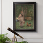 Realist genre scene of a milkmaid by Winslow Homer in an ornate black frame with gilded inner detail displayed in a light-toned interior setting.