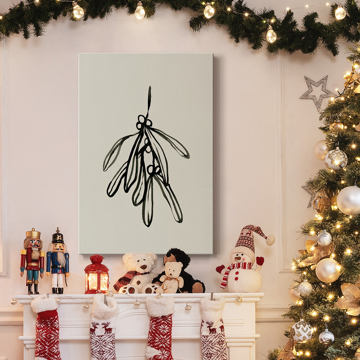 Mistletoe Sketch II - Gallery Wrapped Canvas