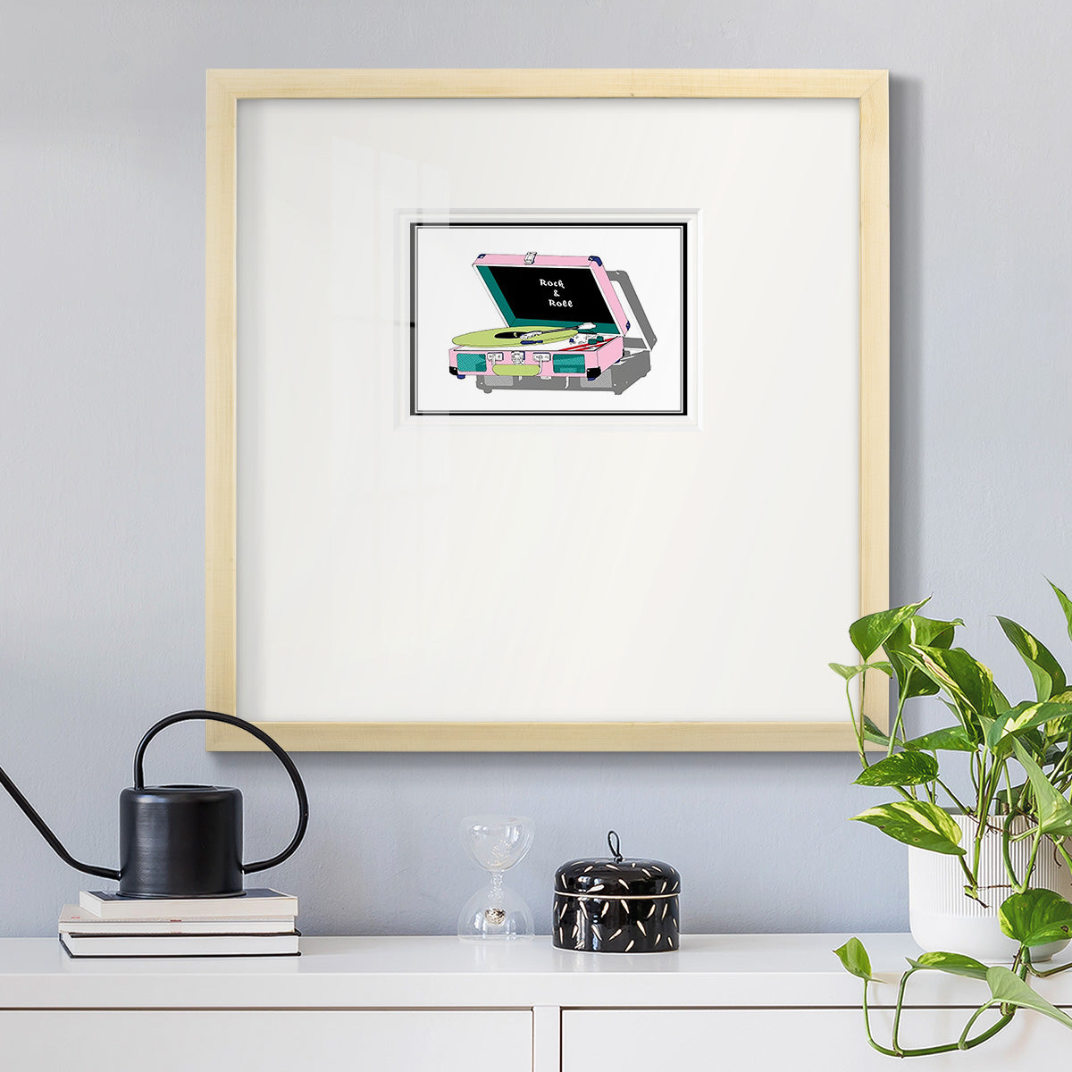 Record Shop I Premium Framed Print Double Matboard