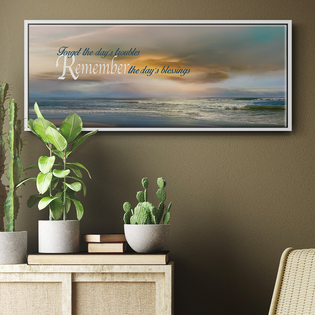 Remember - Floater Framed Canvas Print