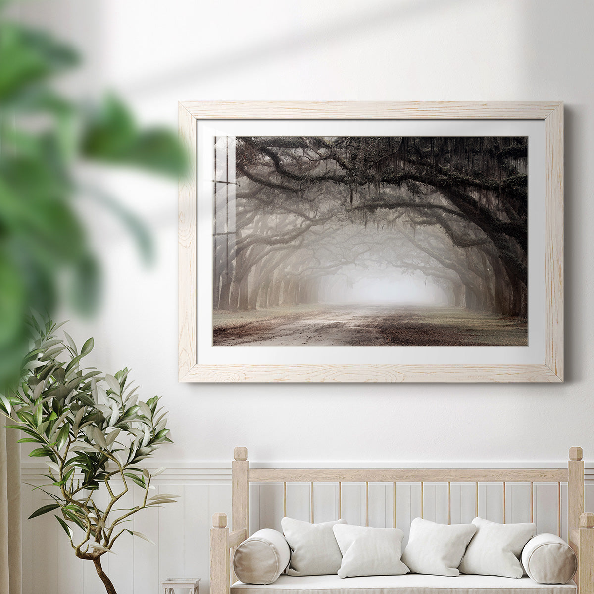 Timeless Plantation Drive - Barnwood Framed Art Print