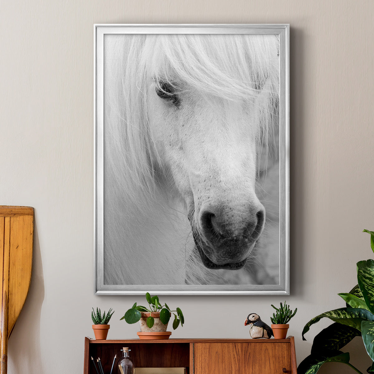 Island Pony I - Modern Framed Canvas Print