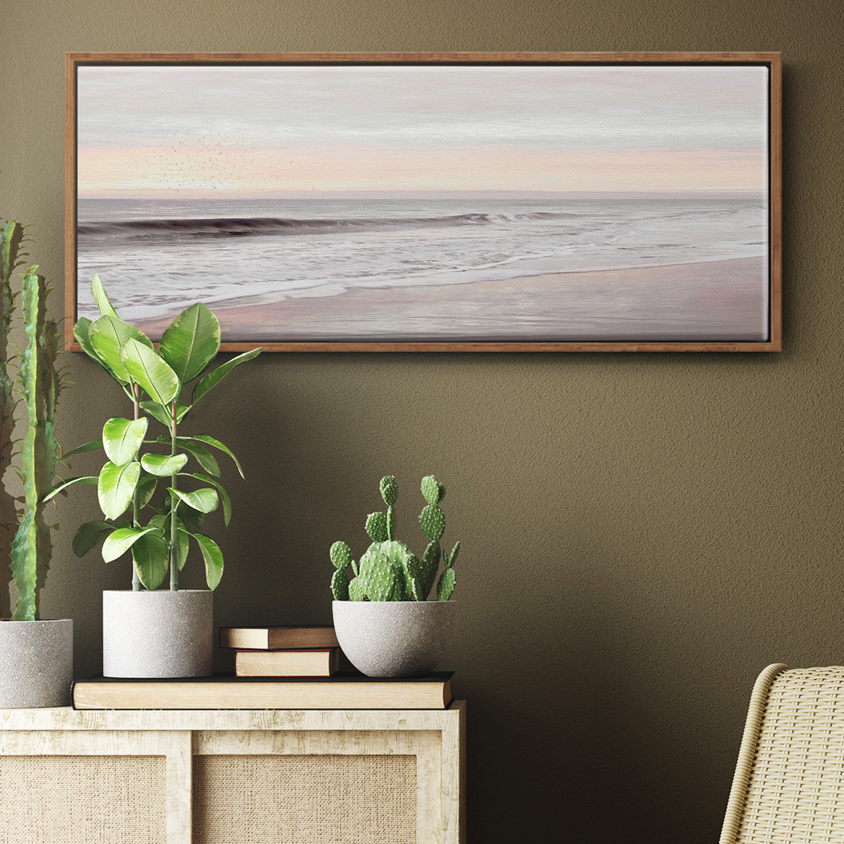 Dawn on the Horizon I - Floater Framed Canvas Print
