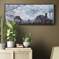 Saint Lazare Station in Paris, Arrival of a Train - Floater Framed Canvas Print