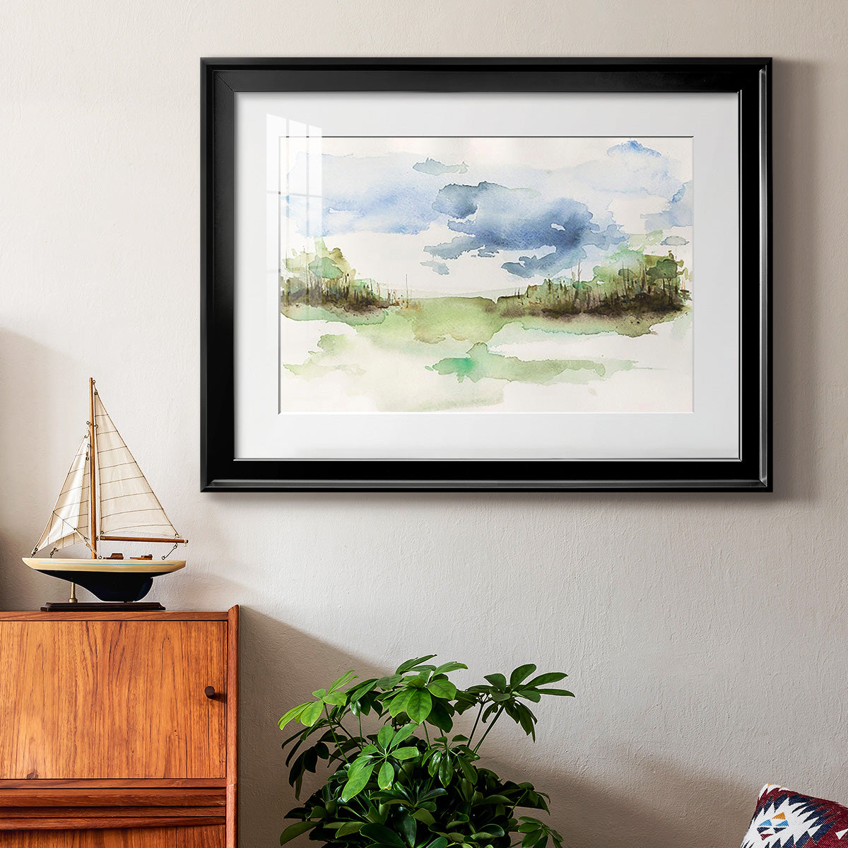 Brush Thickets I - Modern Framed Art Print