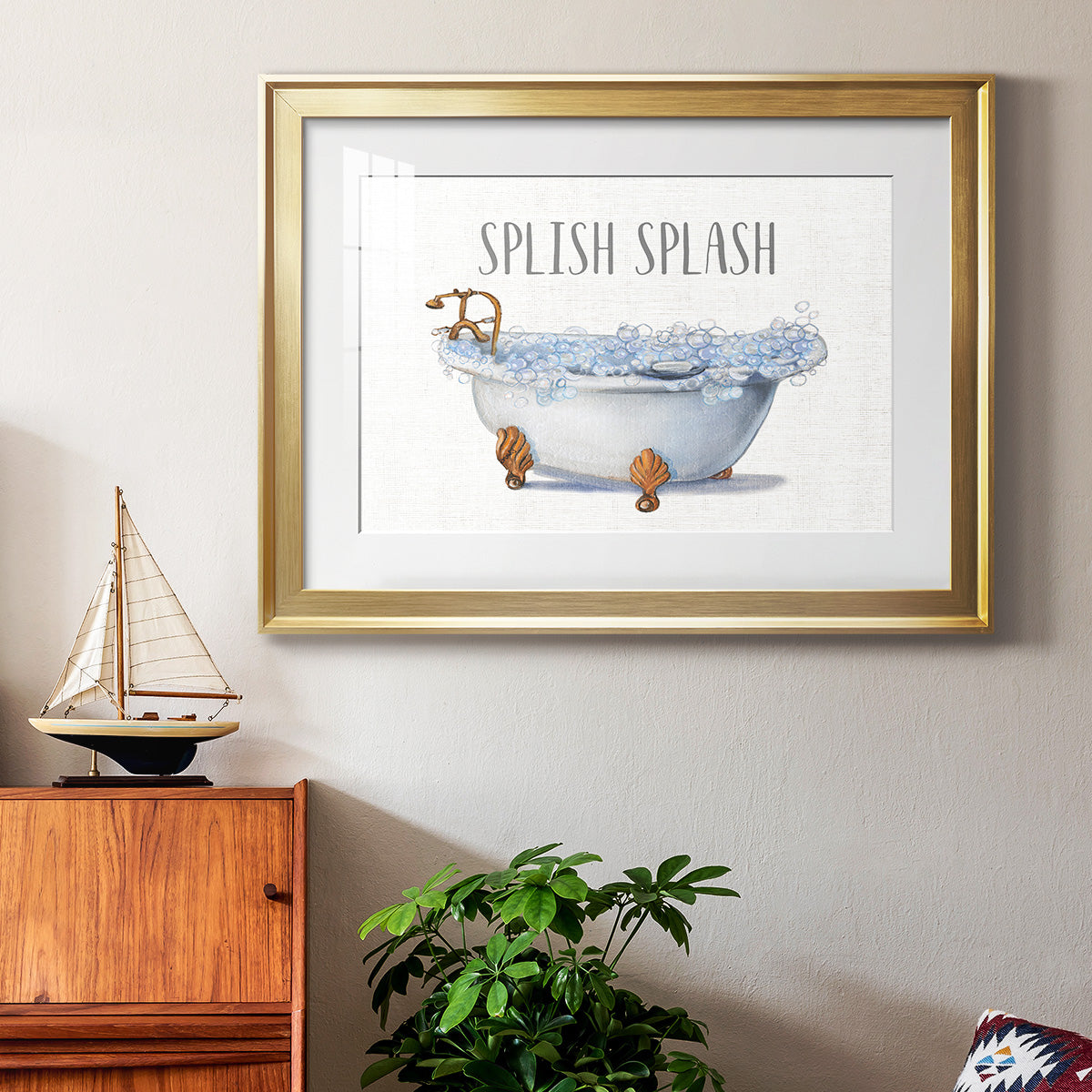 Splish Splash Premium Framed Print - Ready to Hang