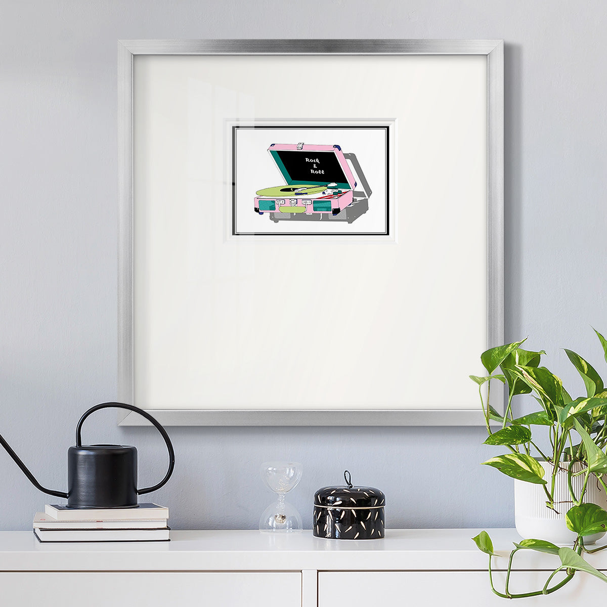 Record Shop I Premium Framed Print Double Matboard