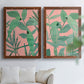 Pink and Green Birds of Paradise I - Premium Framed Canvas 2 Piece Set - Ready to Hang