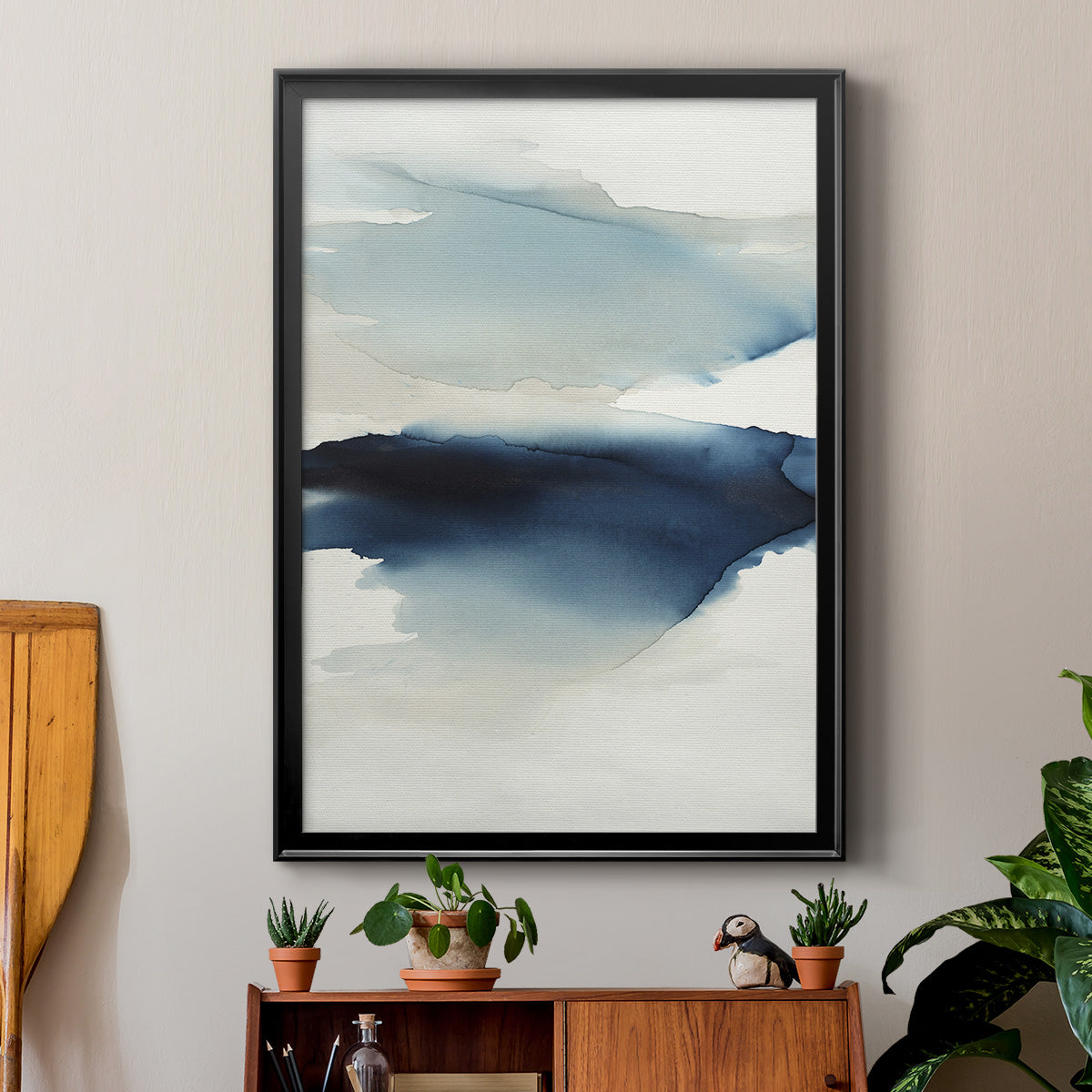 Waves I - Modern Framed Canvas Print