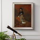 Realist autumn portrait scene by Winslow Homer in an ornate champagne frame displayed in a light-toned interior setting.