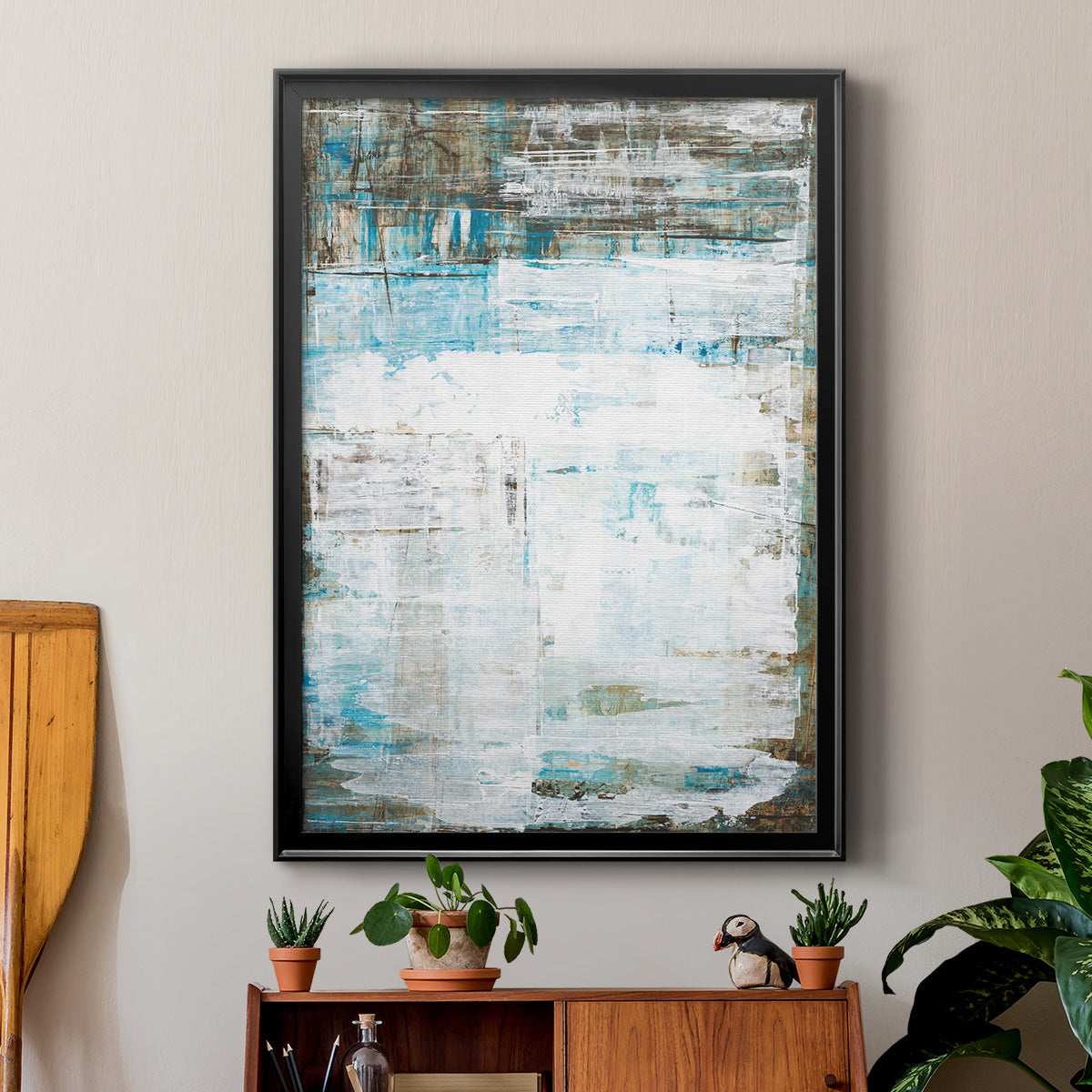 Beach Glass - Modern Framed Canvas Print