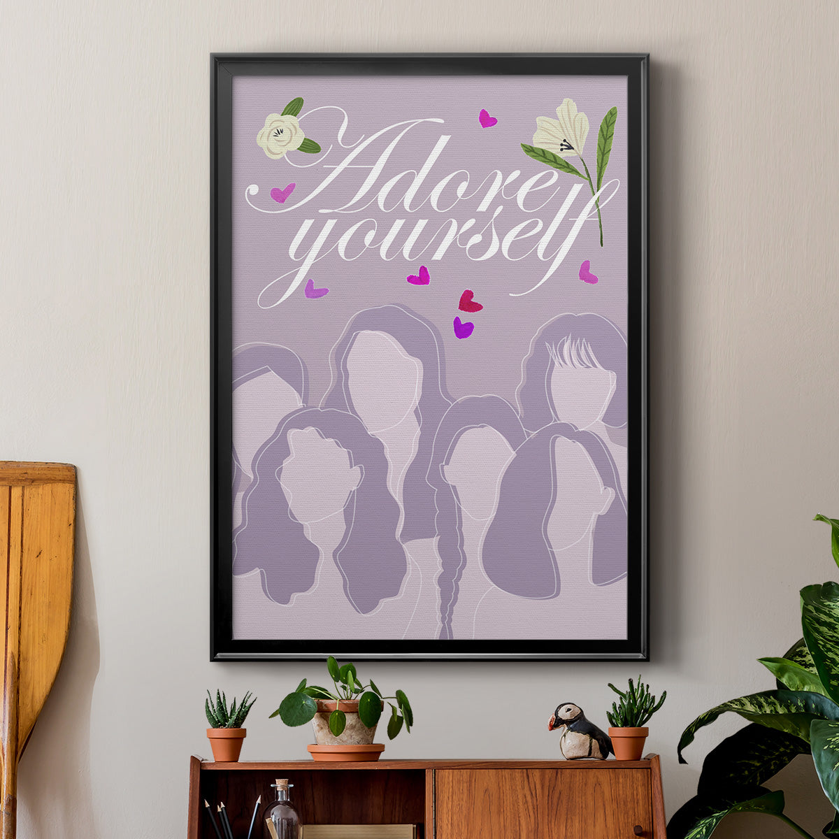 Happy Galentine's Day Collection B - Modern Framed Canvas Print