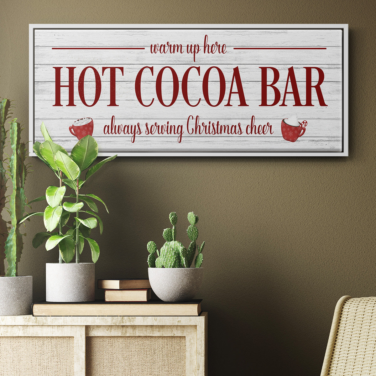 Hot Cocoa Bar - Floater Framed Canvas Print
