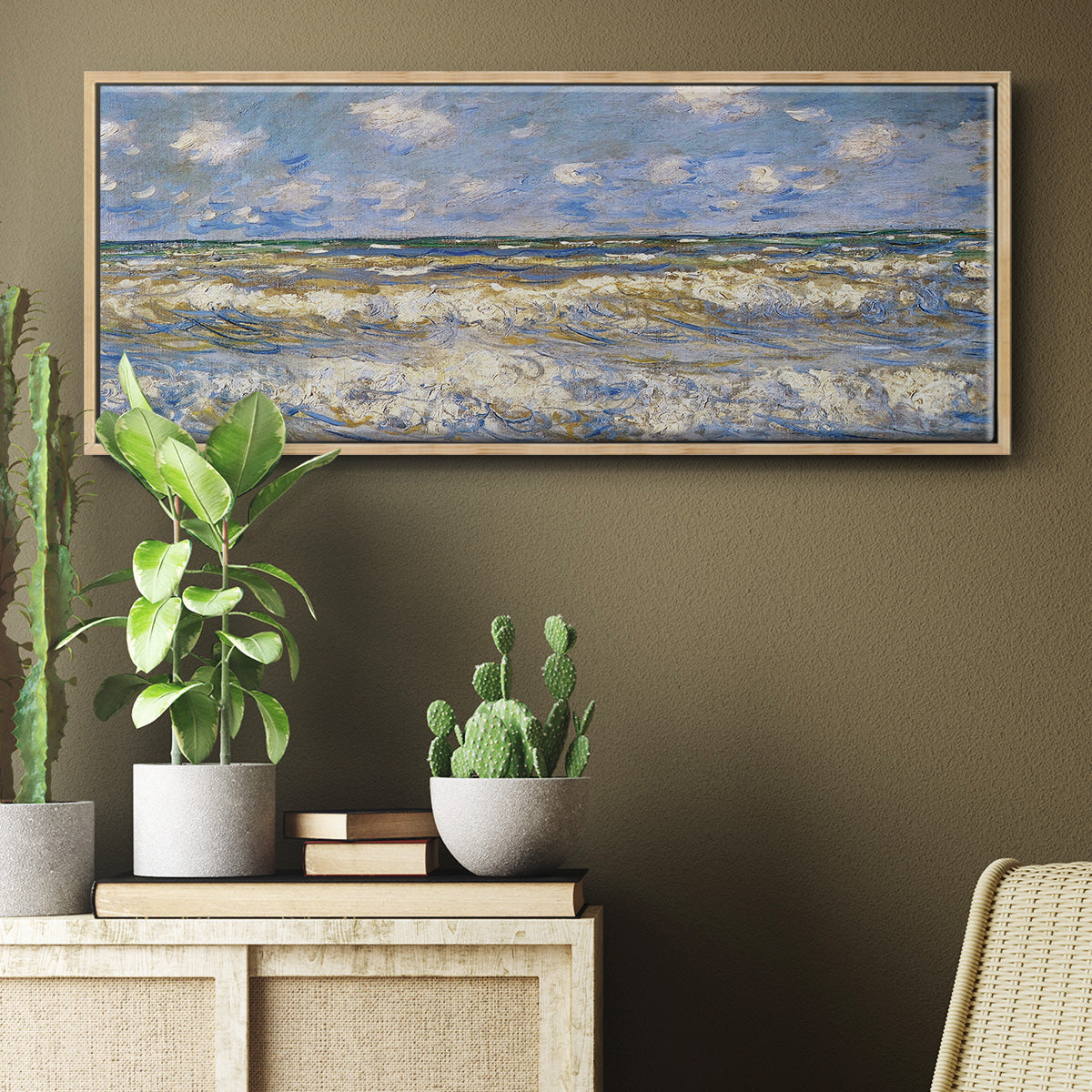 Rough Sea, 1881 - Floater Framed Canvas Print