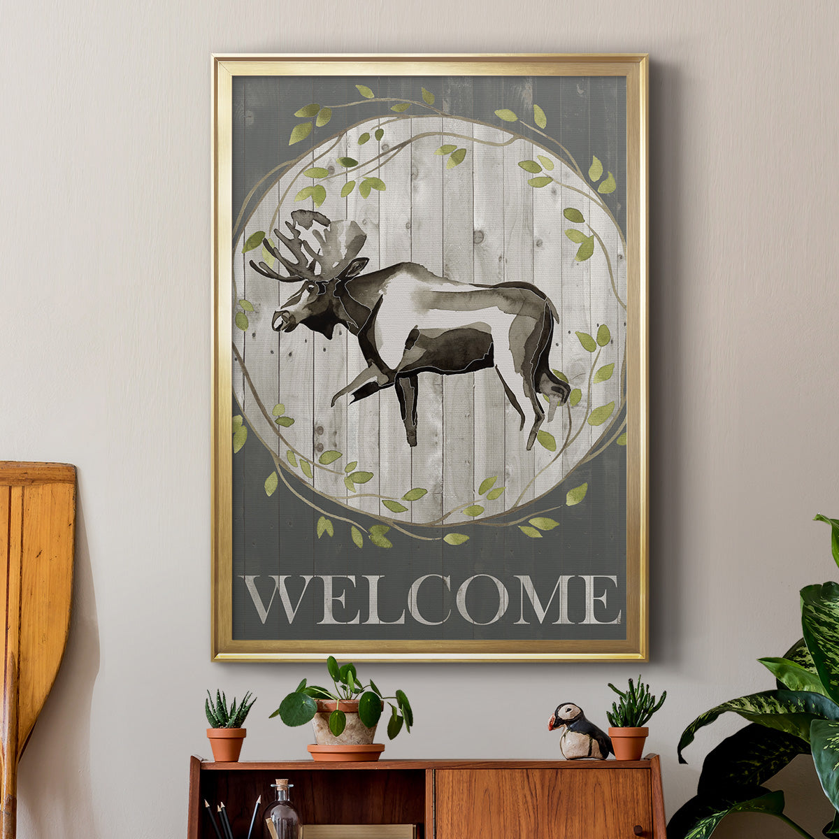 Woodland Welcome IV - Modern Framed Canvas Print