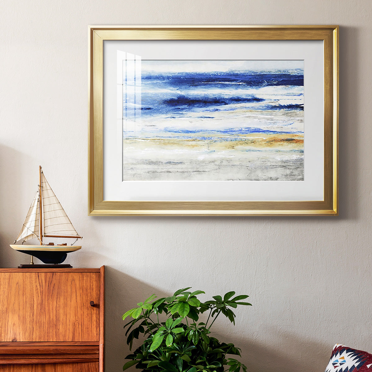 Choppy Seas I - Modern Framed Art Print
