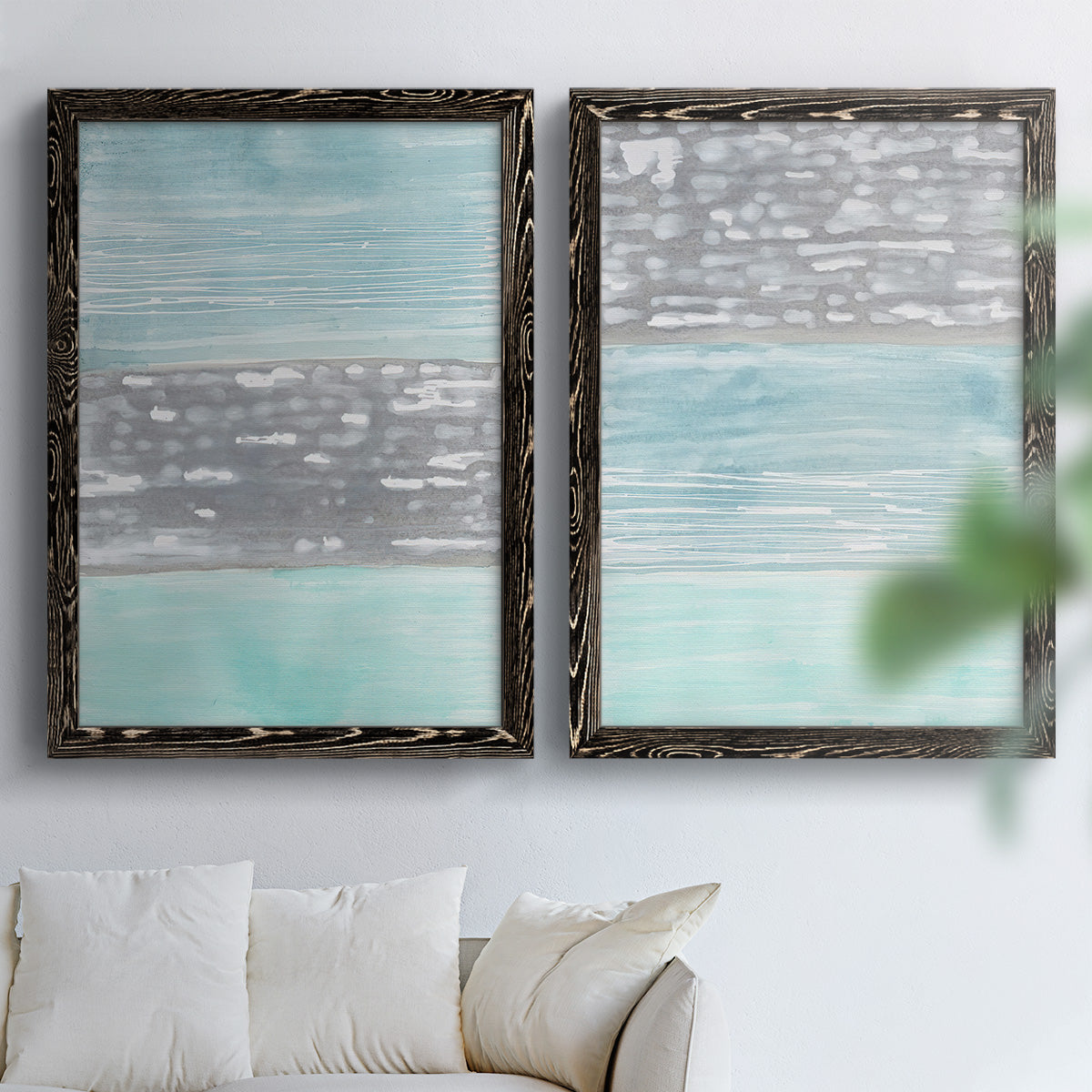 Hydrusphere I - Premium Framed Canvas 2 Piece Set - Ready to Hang