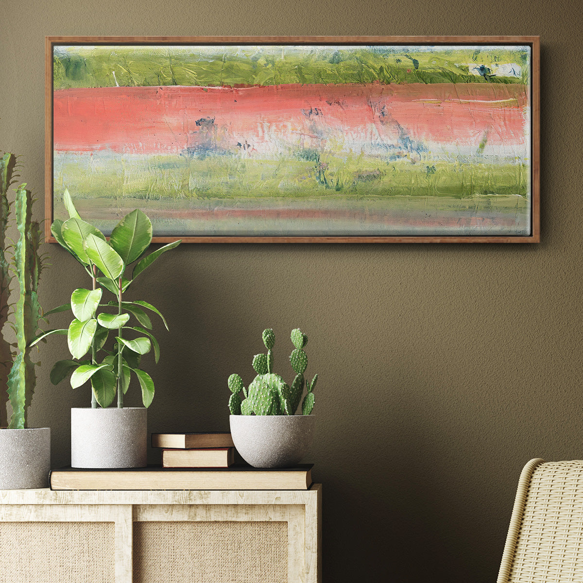Nature's Flag I - Floater Framed Canvas Print