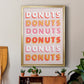 Donuts - Modern Framed Canvas Print