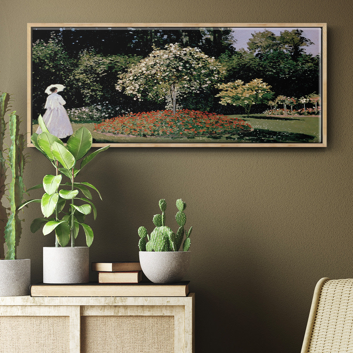 Jeanne Marguerite Lecadre in the Garden - Floater Framed Canvas Print