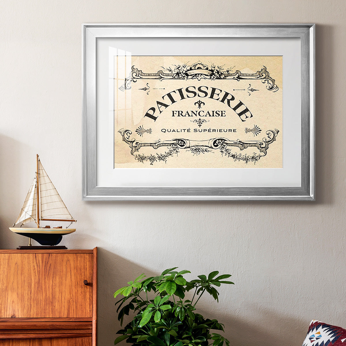 Antique French Label I - Modern Framed Art Print