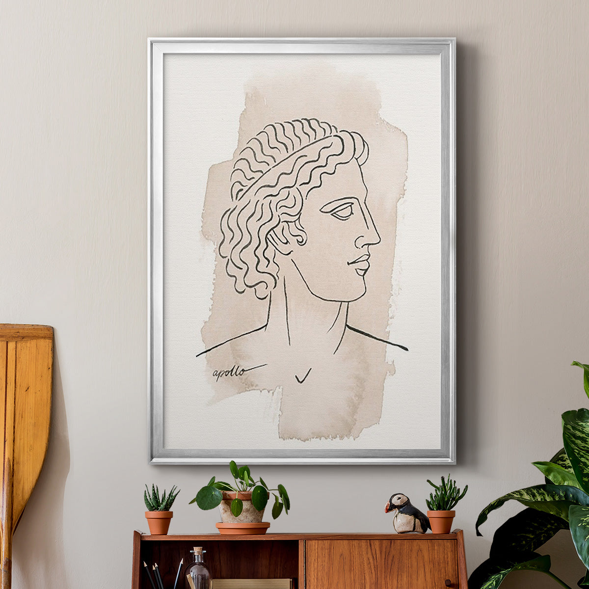 Greek Busts IV - Modern Framed Canvas Print