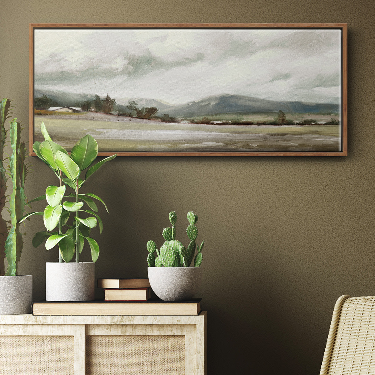 Big Sky Valley - Floater Framed Canvas Print