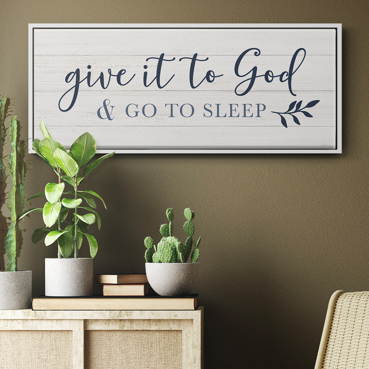 Give It To God - Floater Framed Canvas Print