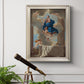 Classical religious depiction of the Assumption of the Virgin by Nicolas Poussin in an ornate champagne frame displayed in a light-toned interior setting.