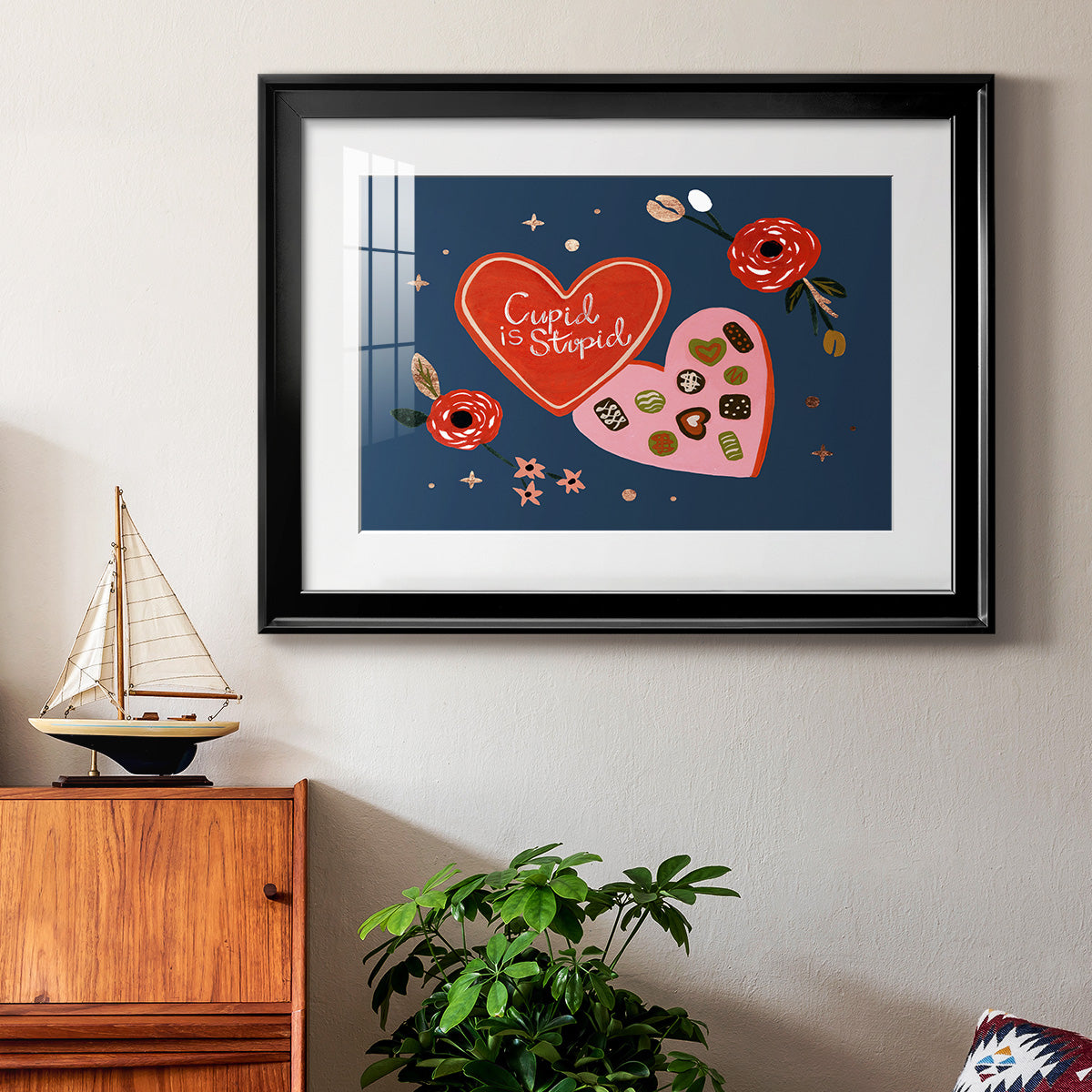 Happy Galentine II Premium Framed Print - Ready to Hang