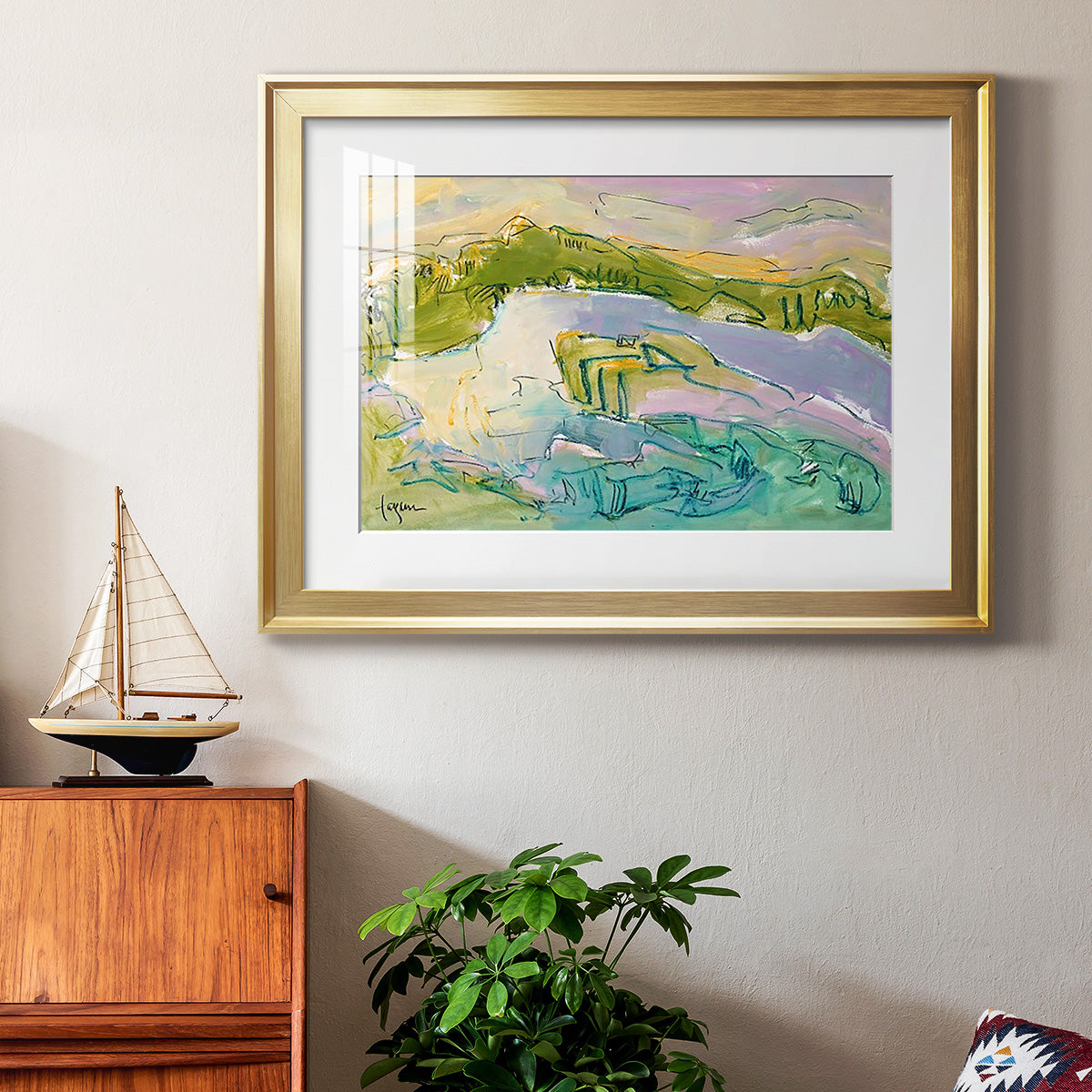 Treasured Island - Modern Framed Art Print