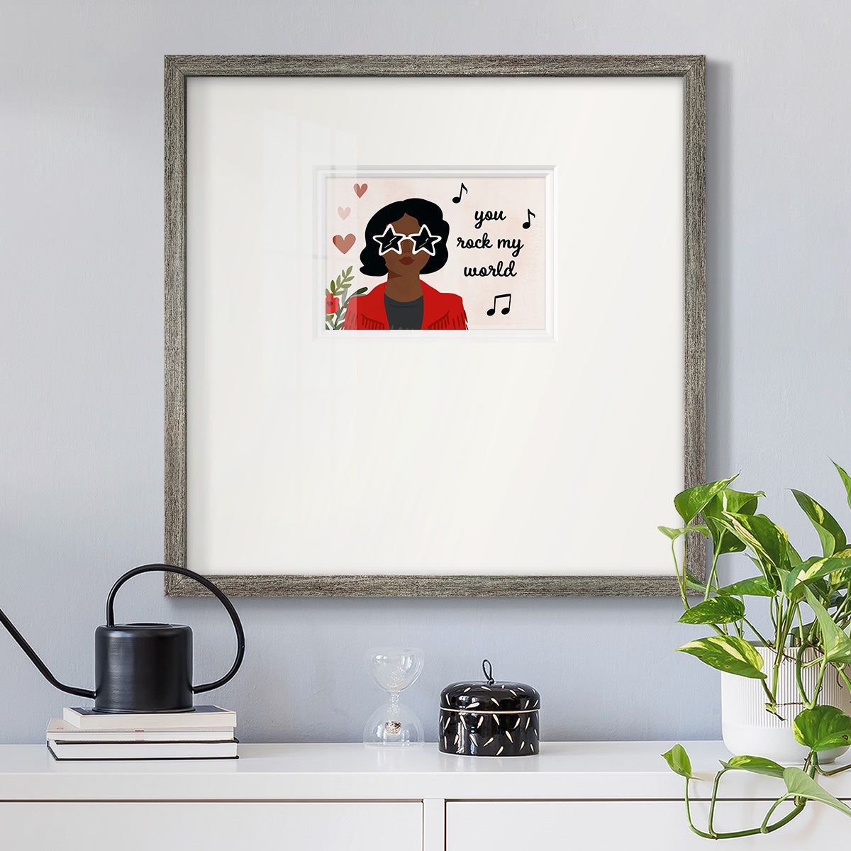 Darling Valentine Collection A - Double Matboard Framed Print