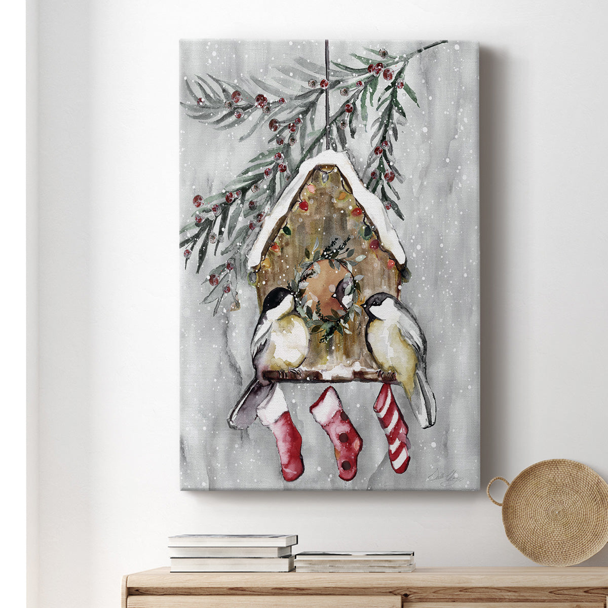 Winter Birds Premium Gallery Wrapped Canvas - Ready to Hang