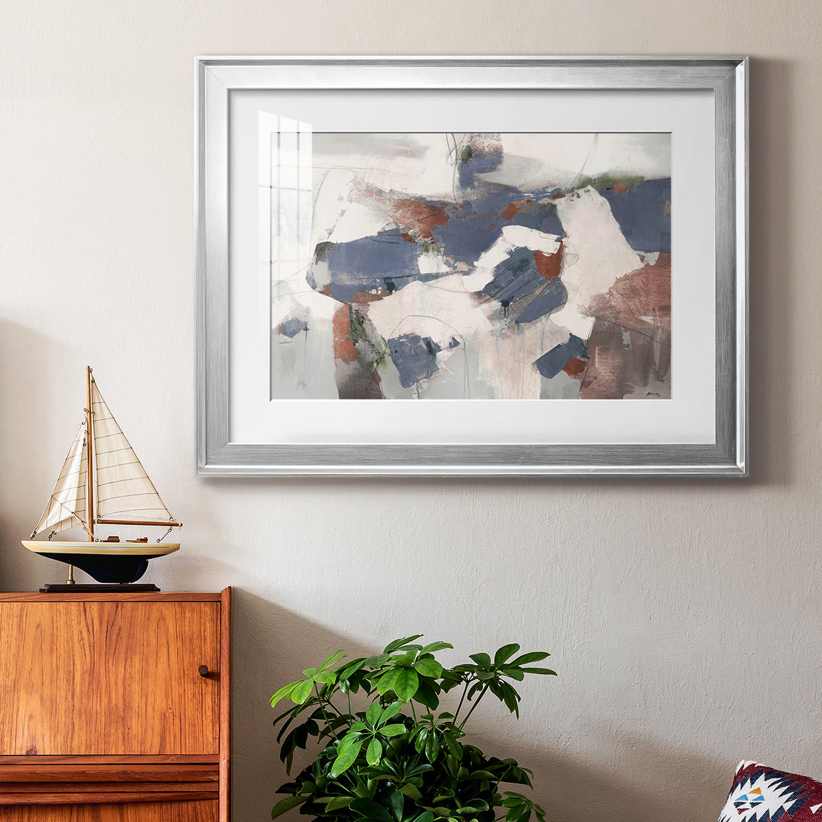 Coral Abstract - Modern Framed Art Print