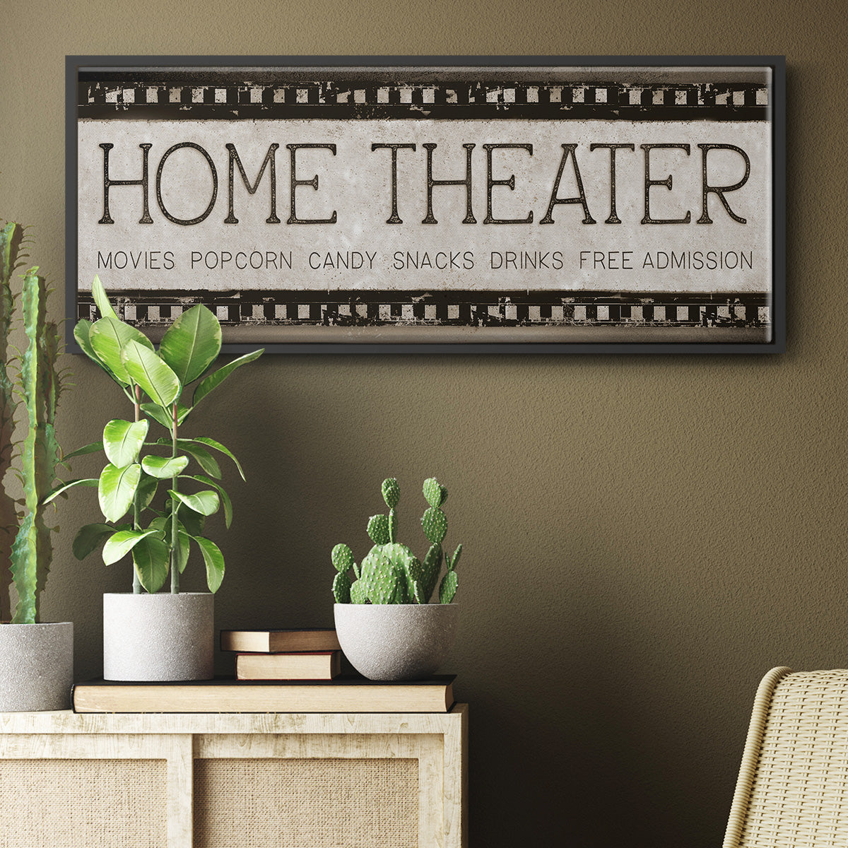 Home Theater - Floater Framed Canvas Print