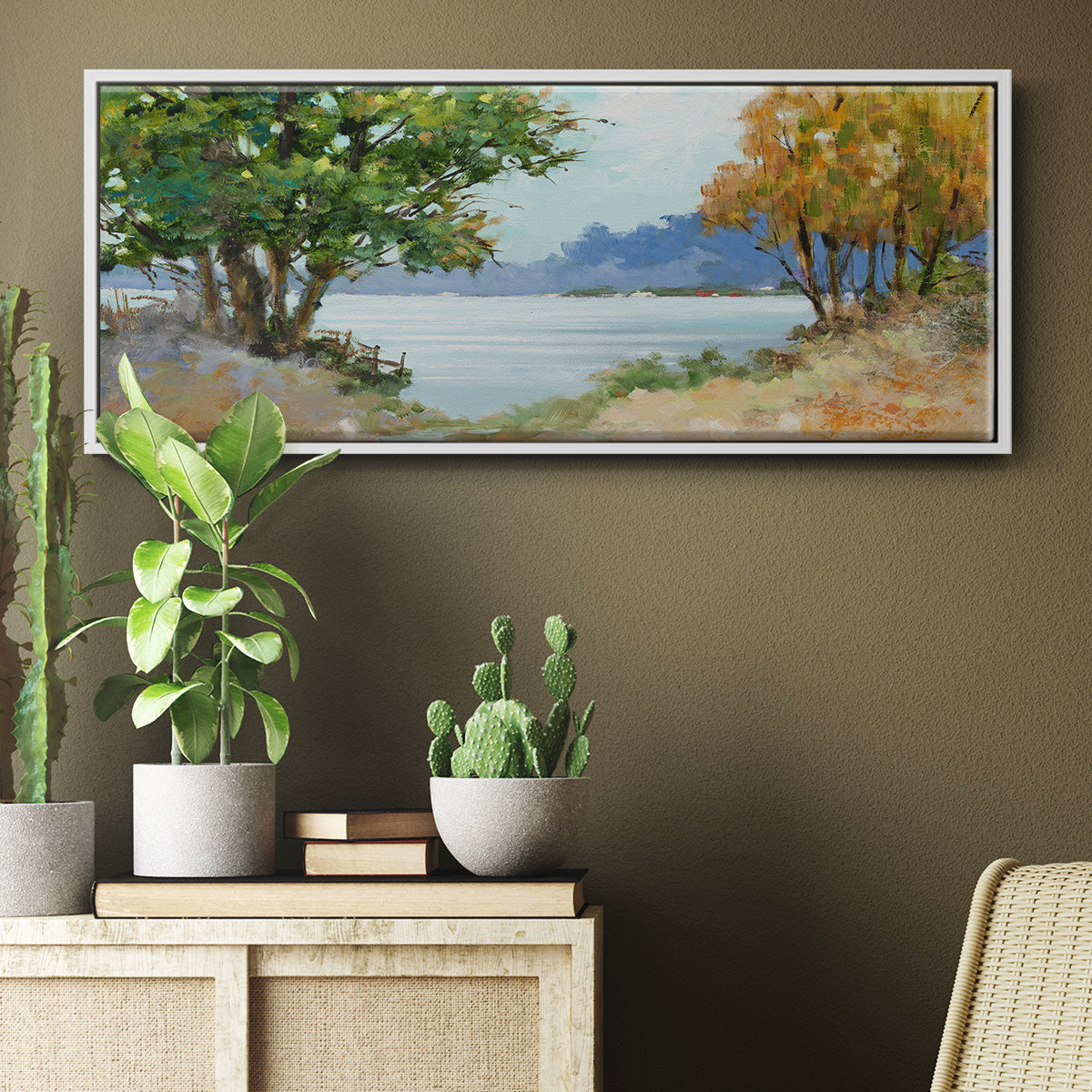 Fall Day - Floater Framed Canvas Print
