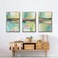 Radiant Horizon I - Framed Premium Gallery Wrapped Canvas L Frame 3 Piece Set - Ready to Hang