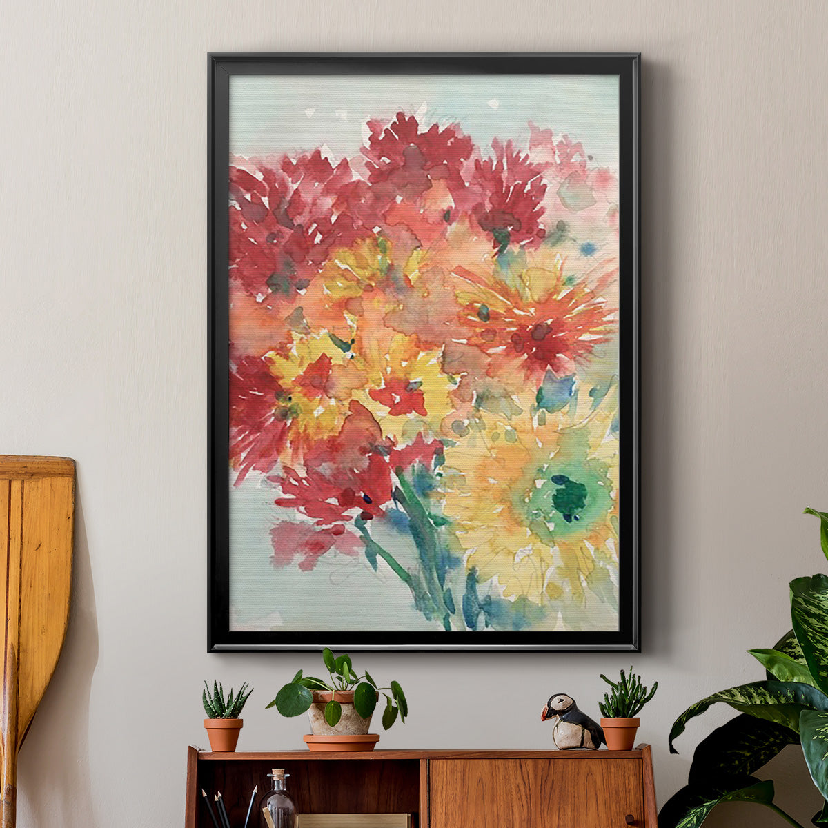 Floral Treats II - Modern Framed Canvas Print