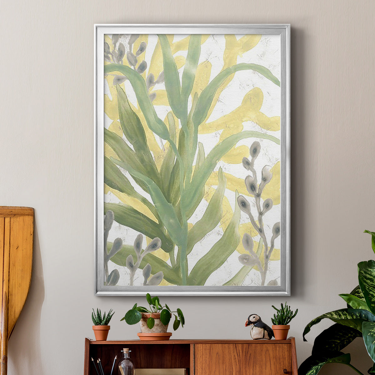 Sea Grass Fresco IV - Modern Framed Canvas Print