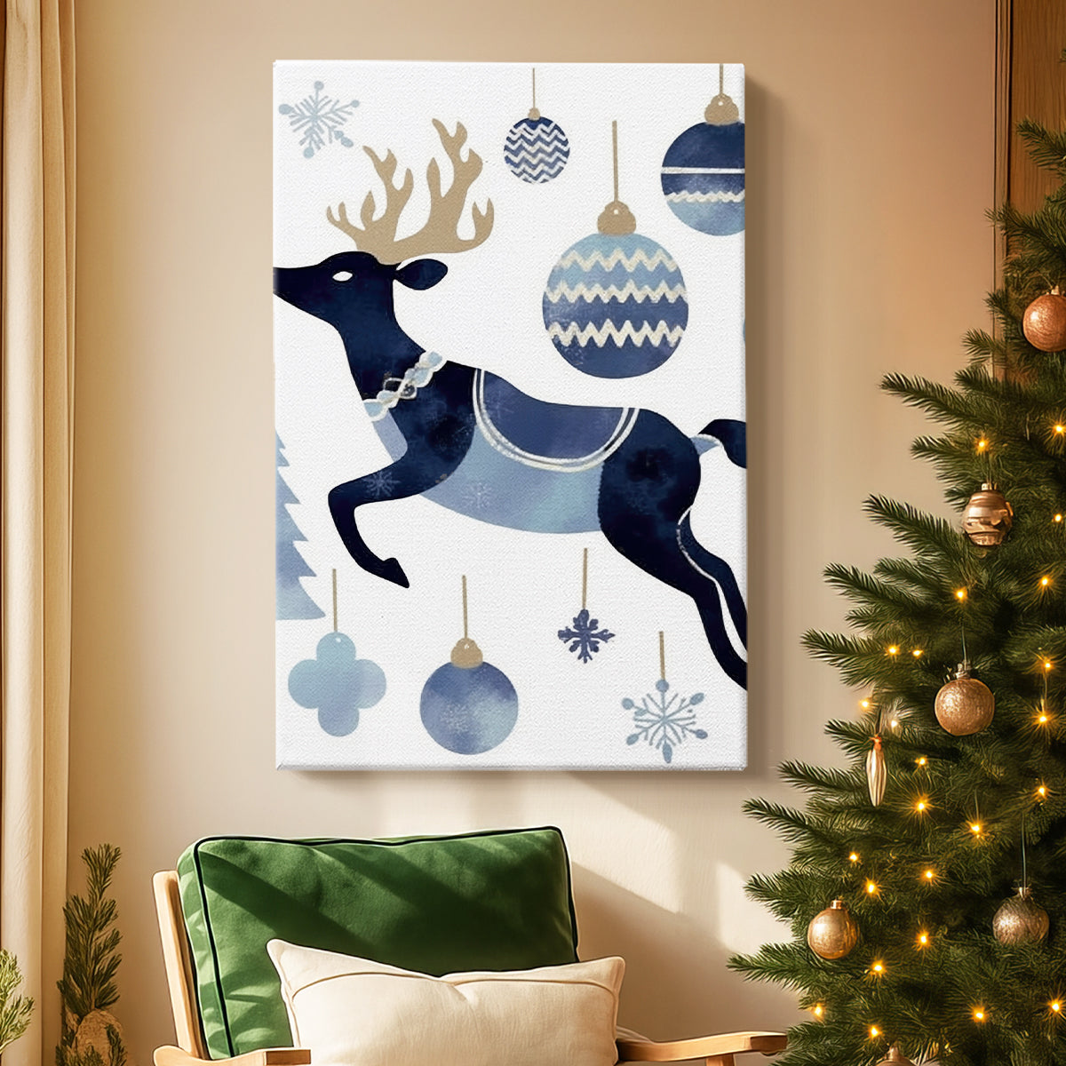 Frostlit Bells at Midnight - Canvas Art Print