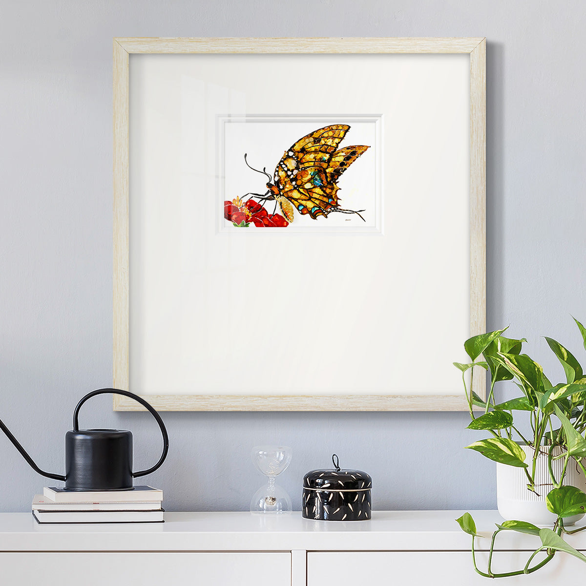 Wings II Premium Framed Print Double Matboard