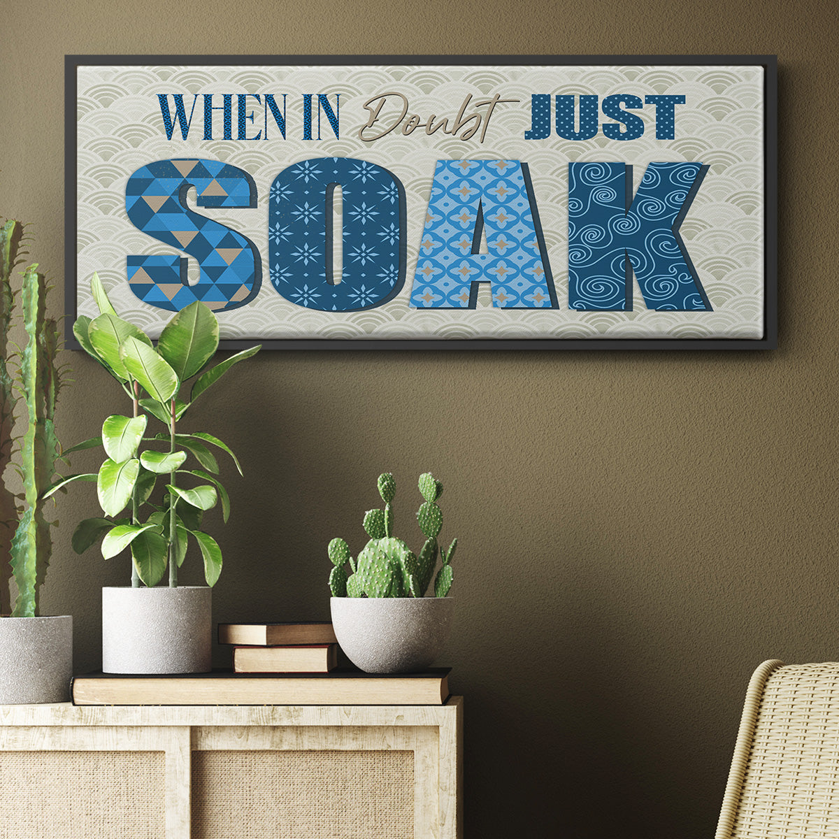 When in Doubt - Floater Framed Canvas Print